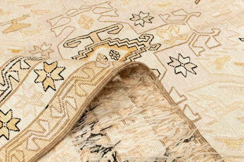 Kelim-tæppe - orientalsk - 200 x 123 cm - beige