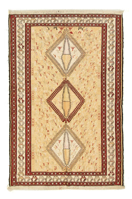 Kelim-tæppe - orientalsk - 187 x 126 cm - beige