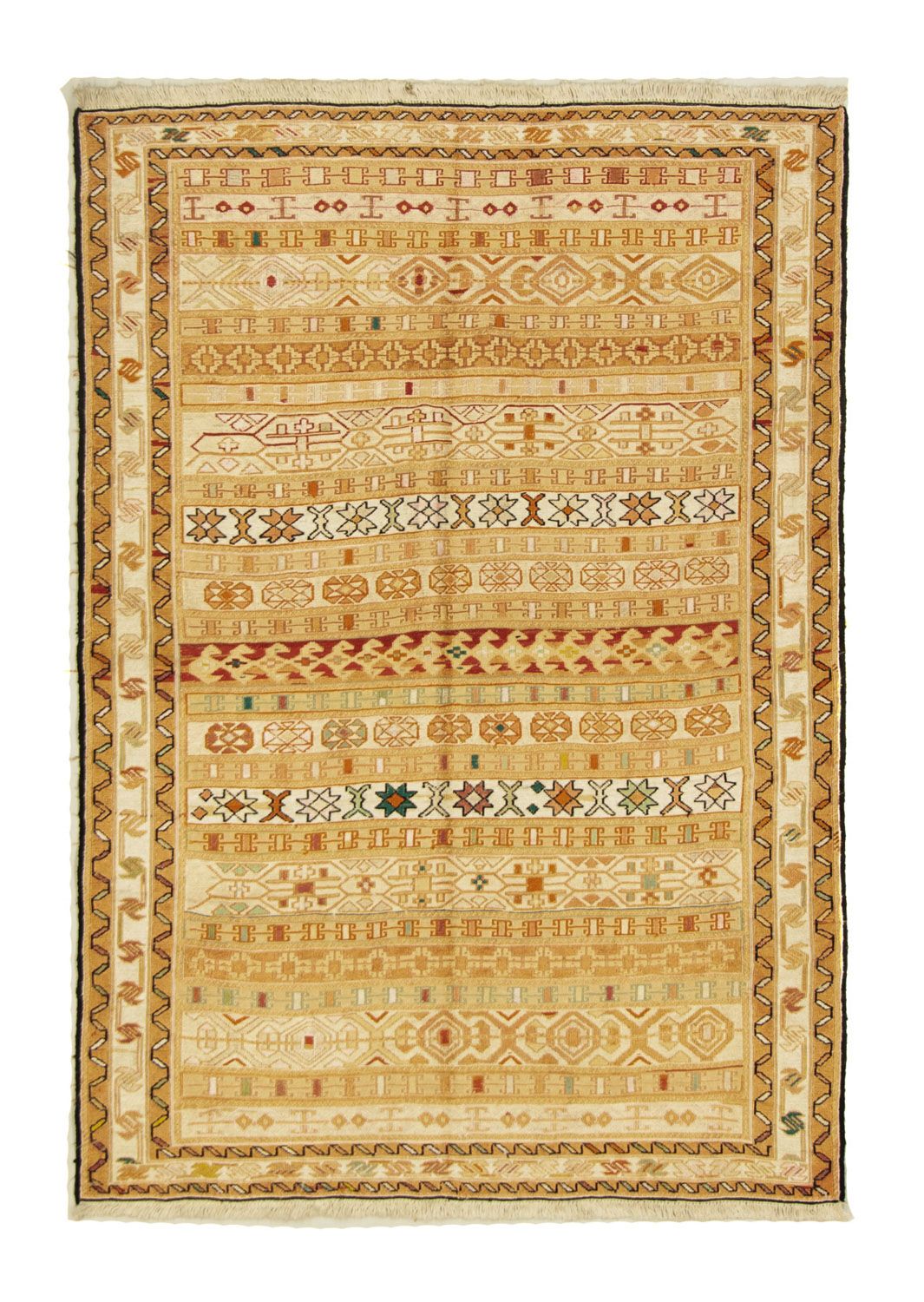 Persisk tæppe - Tabriz - 145 x 106 cm - flerfarvet