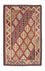 Kelim-tæppe - orientalsk - 188 x 118 cm - mørkerød