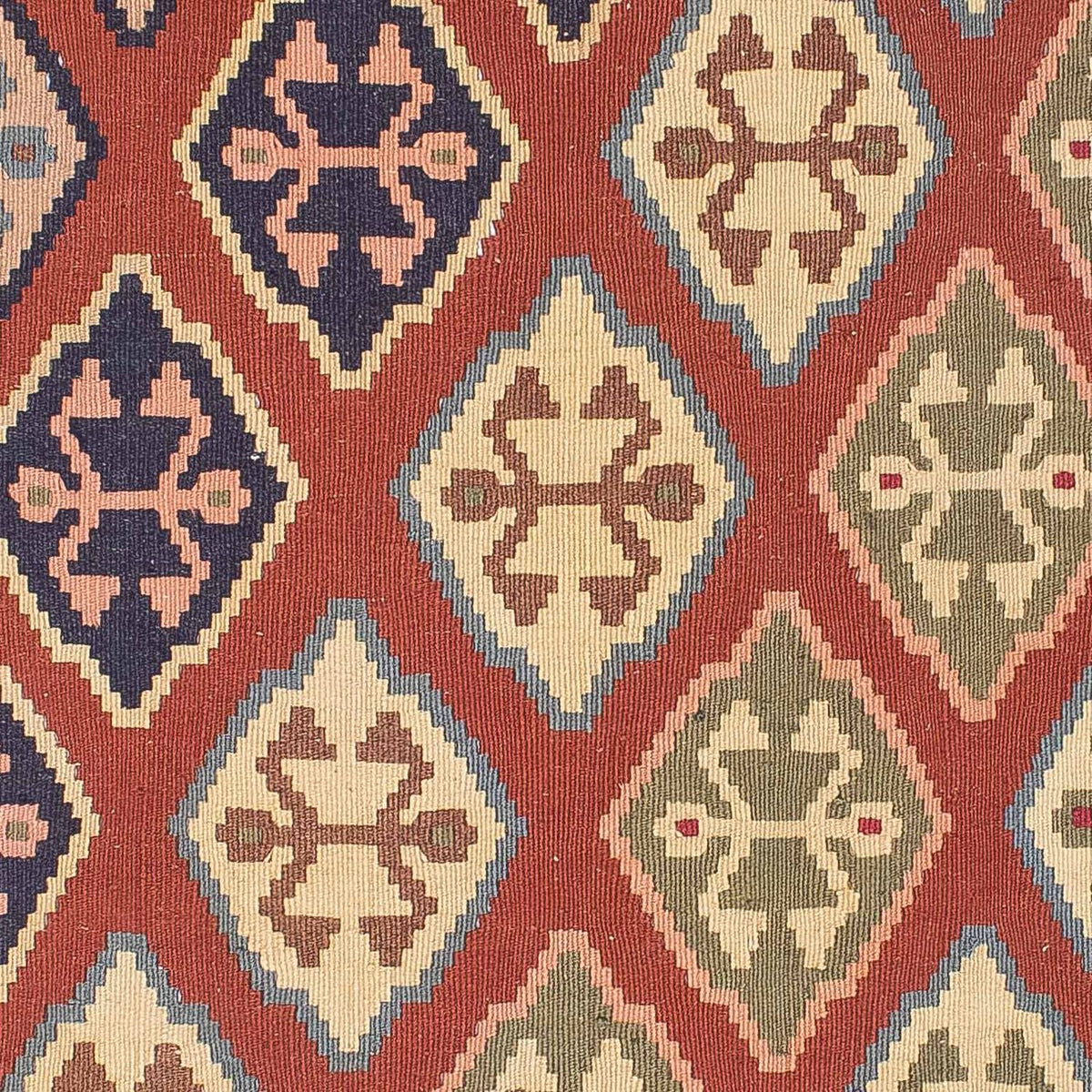 Kelim-tæppe - orientalsk - 188 x 118 cm - mørkerød