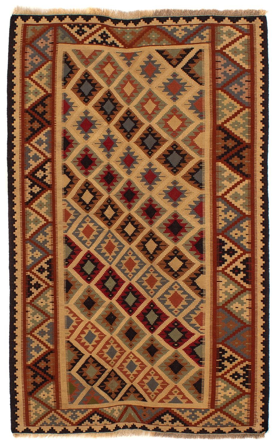Kelim-tæppe - orientalsk - 185 x 120 cm - brun