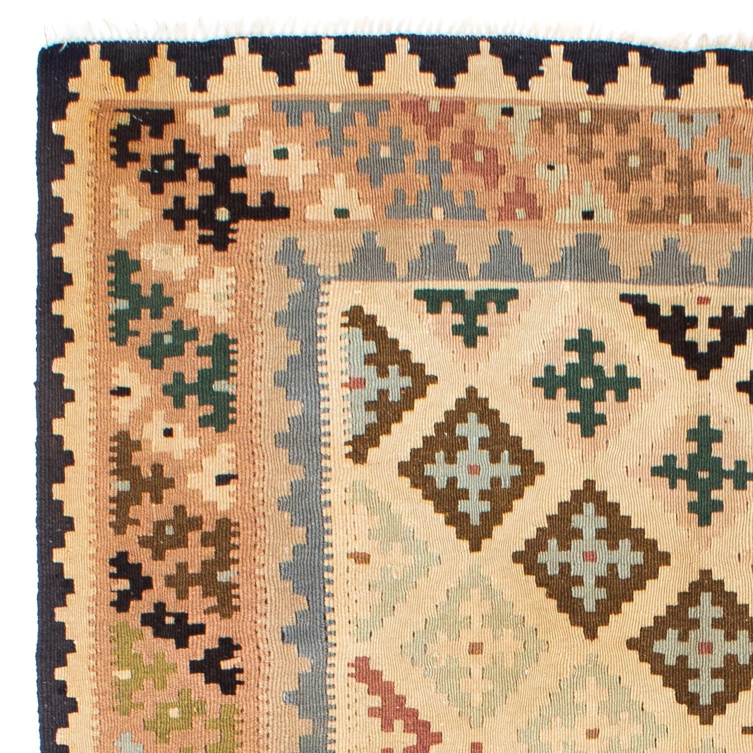 Kelim-tæppe - orientalsk - 223 x 132 cm - beige