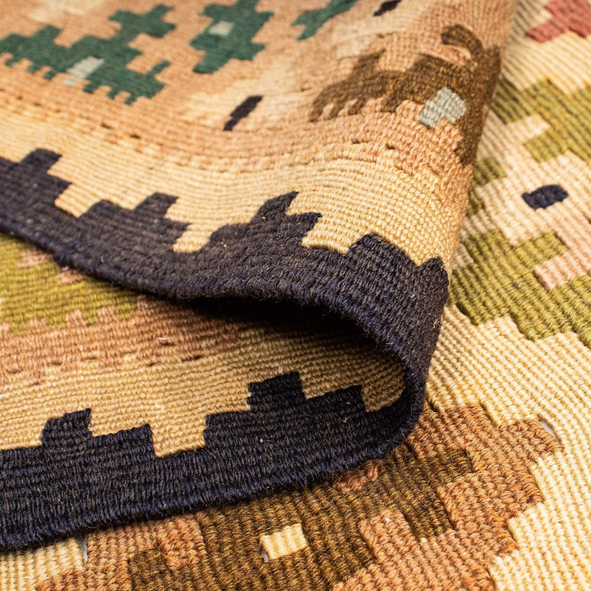 Kelim-tæppe - orientalsk - 223 x 132 cm - beige