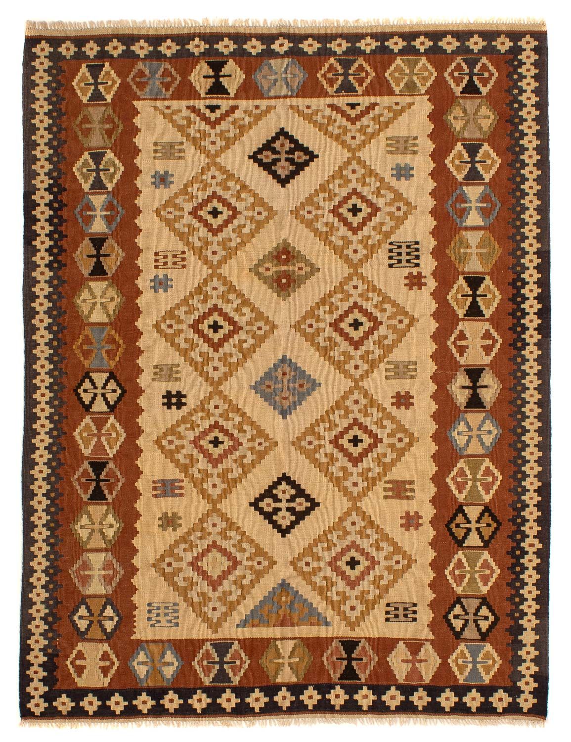 Kelim-tæppe - orientalsk - 208 x 160 cm - brun