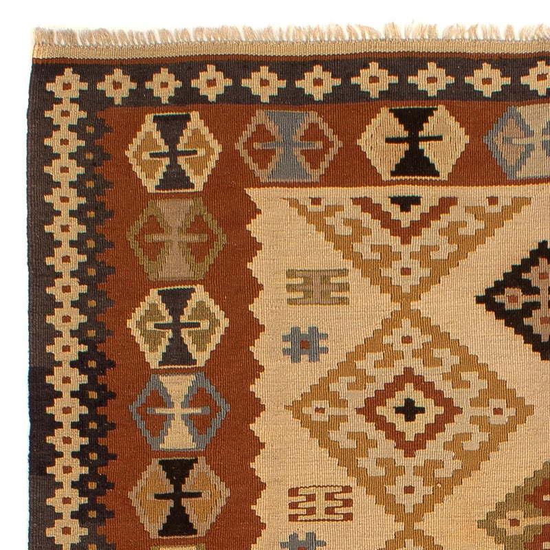 Kelim-tæppe - orientalsk - 208 x 160 cm - brun