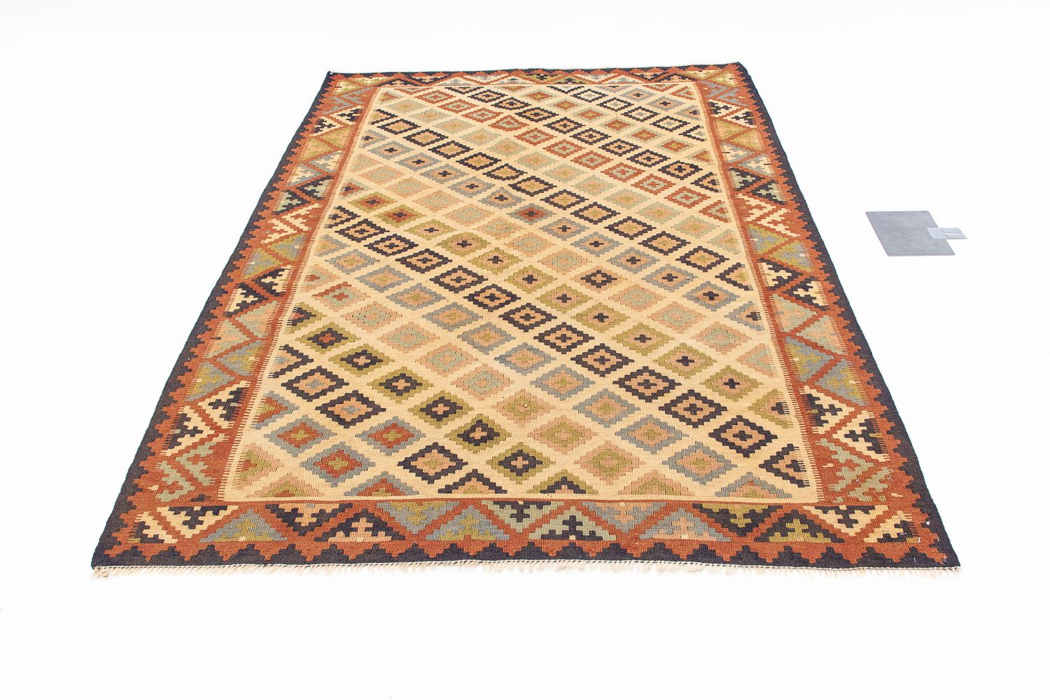 Kelim-tæppe - orientalsk - 205 x 136 cm - flerfarvet
