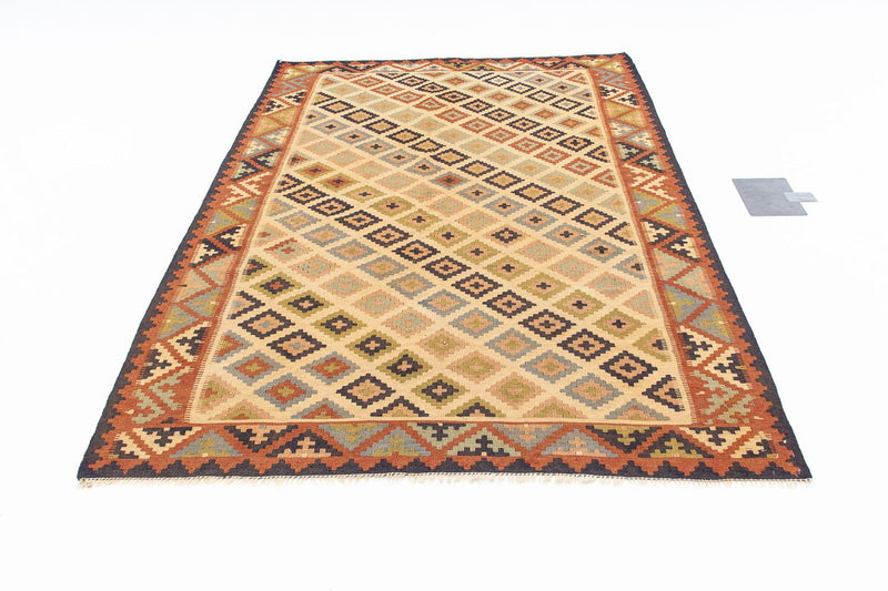 Kelim-tæppe - orientalsk - 205 x 136 cm - flerfarvet
