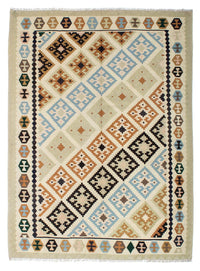 Kelim-tæppe - orientalsk - 195 x 158 cm - beige