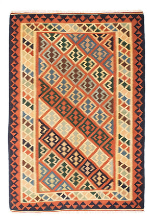 Kelim-tæppe - orientalsk - 208 x 157 cm - rust