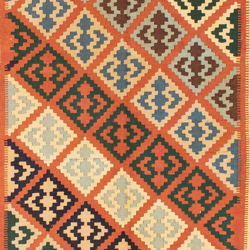 Kelim-tæppe - orientalsk - 208 x 157 cm - rust