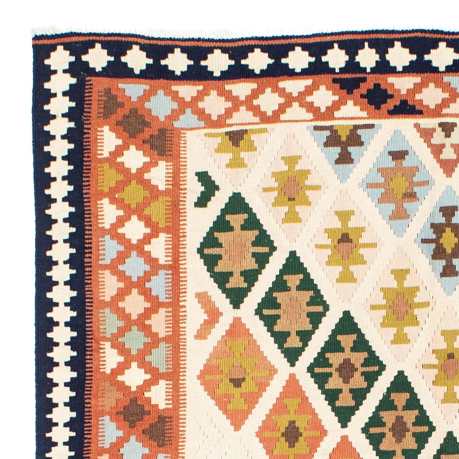 Kelim-tæppe - orientalsk - 203 x 155 cm - beige