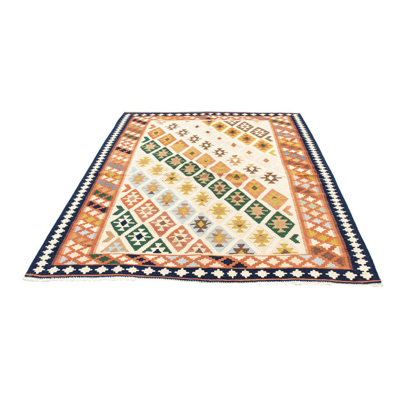 Kelim-tæppe - orientalsk - 203 x 155 cm - beige