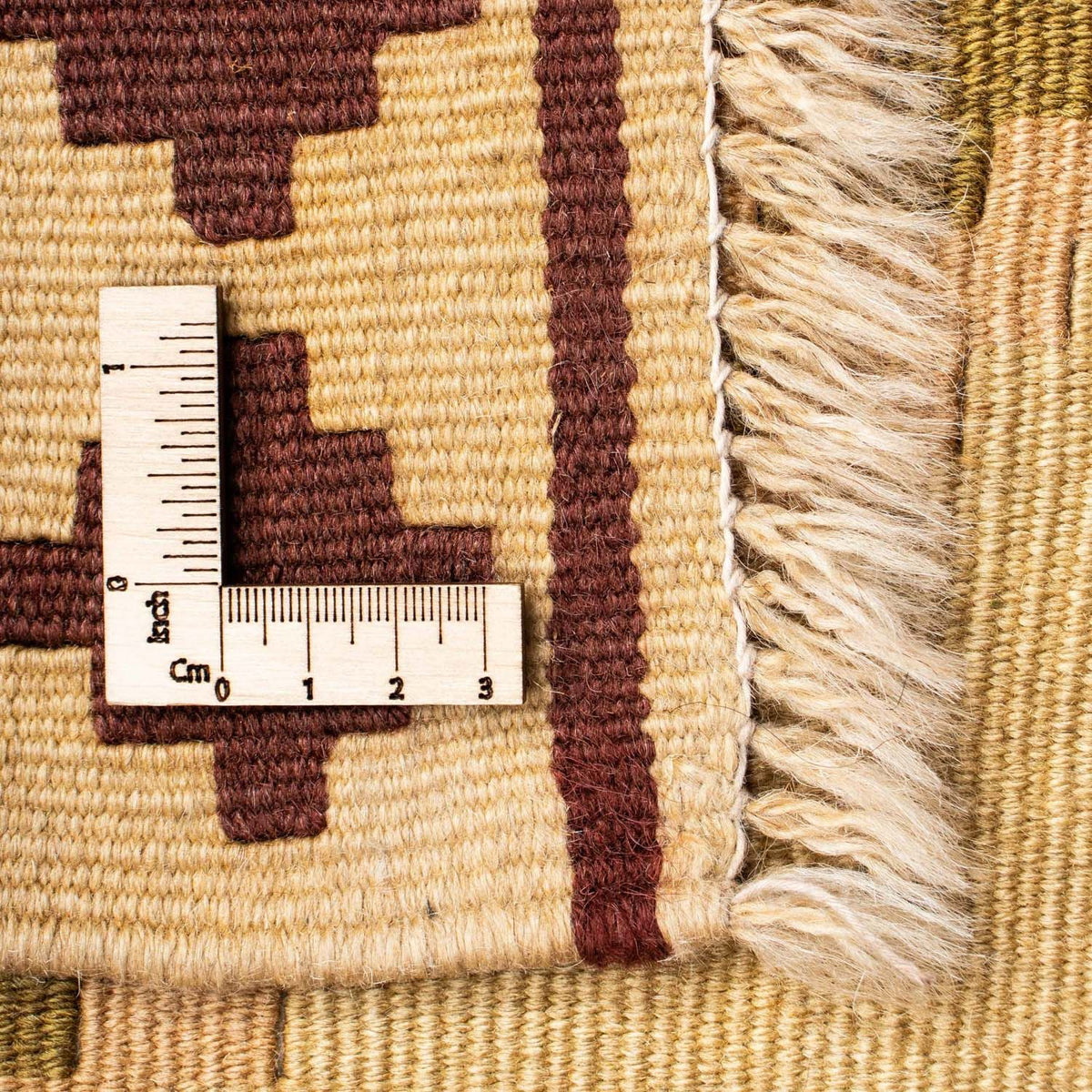 Kelim-tæppe - orientalsk - 216 x 150 cm - lys beige