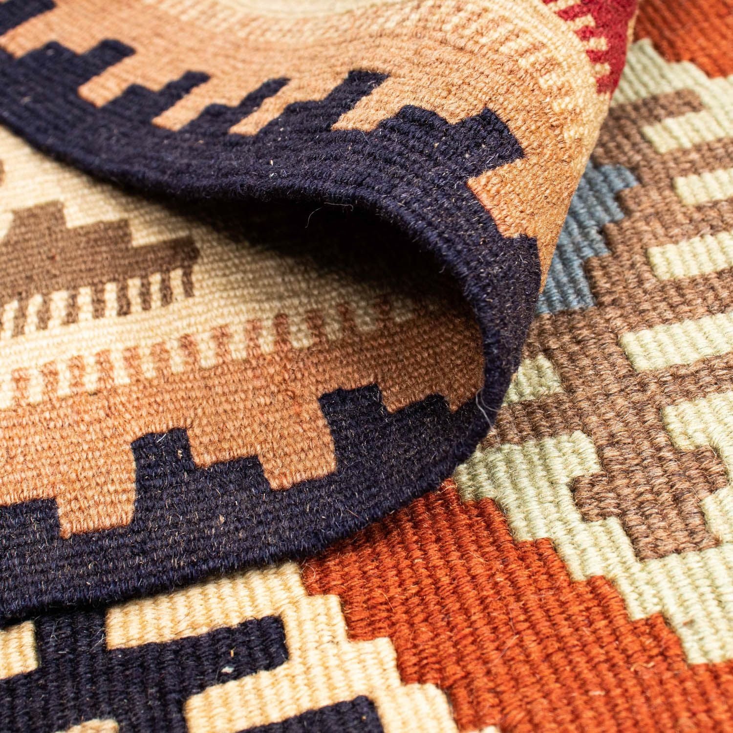 Kelim-tæppe - orientalsk - 184 x 108 cm - beige