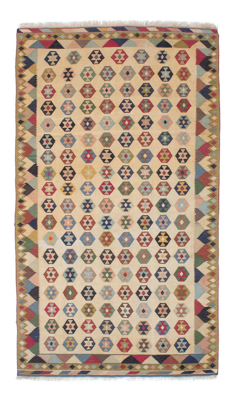 Kelim-tæppe - orientalsk - 216 x 127 cm - beige