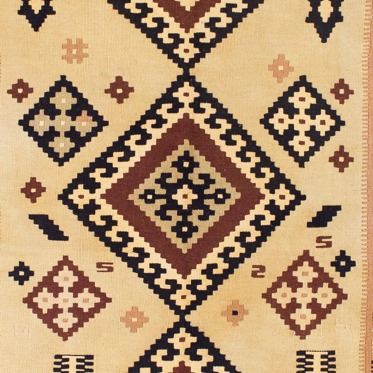 Kelim-tæppe - orientalsk - 214 x 140 cm - beige