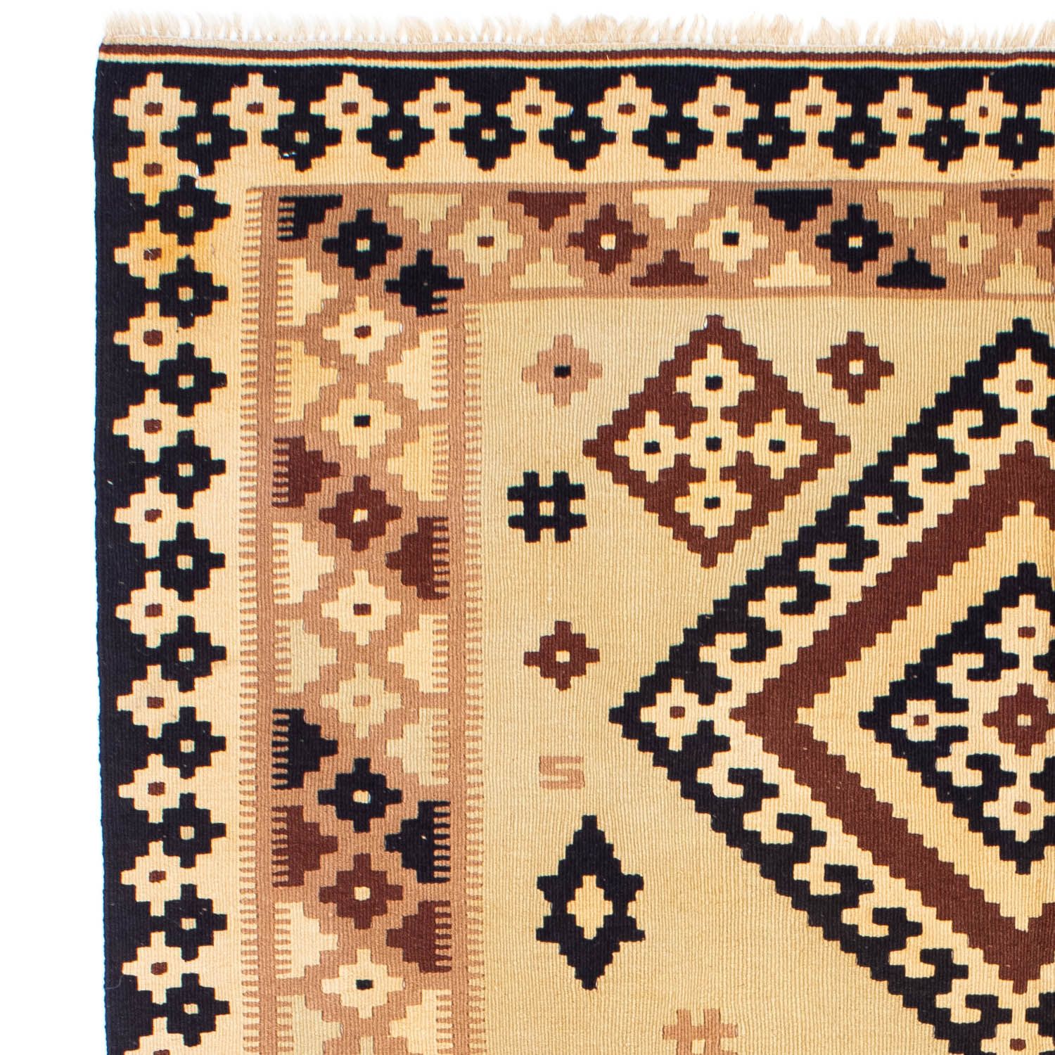Kelim-tæppe - orientalsk - 214 x 140 cm - beige