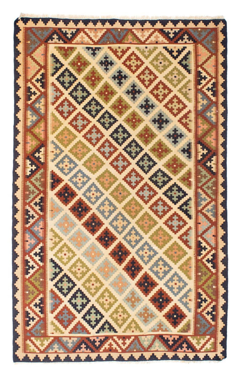 Kelim-tæppe - orientalsk - 204 x 129 cm - beige