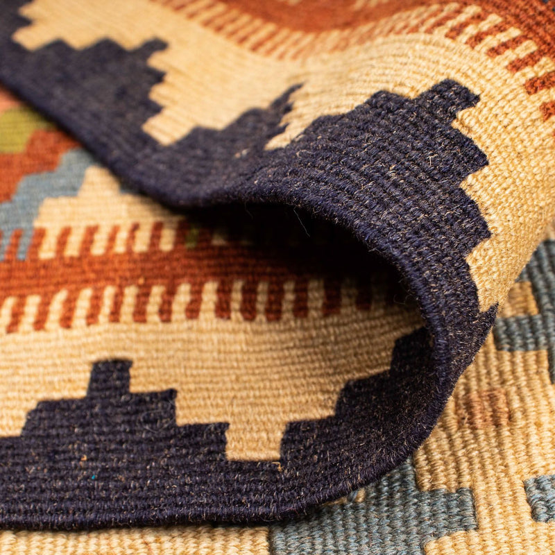 Kelim-tæppe - orientalsk - 204 x 129 cm - beige
