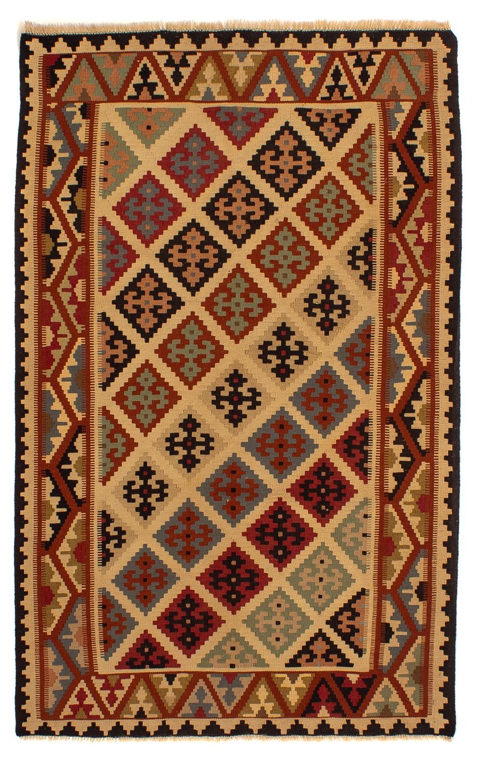 Kelim-tæppe - orientalsk - 188 x 124 cm - brun