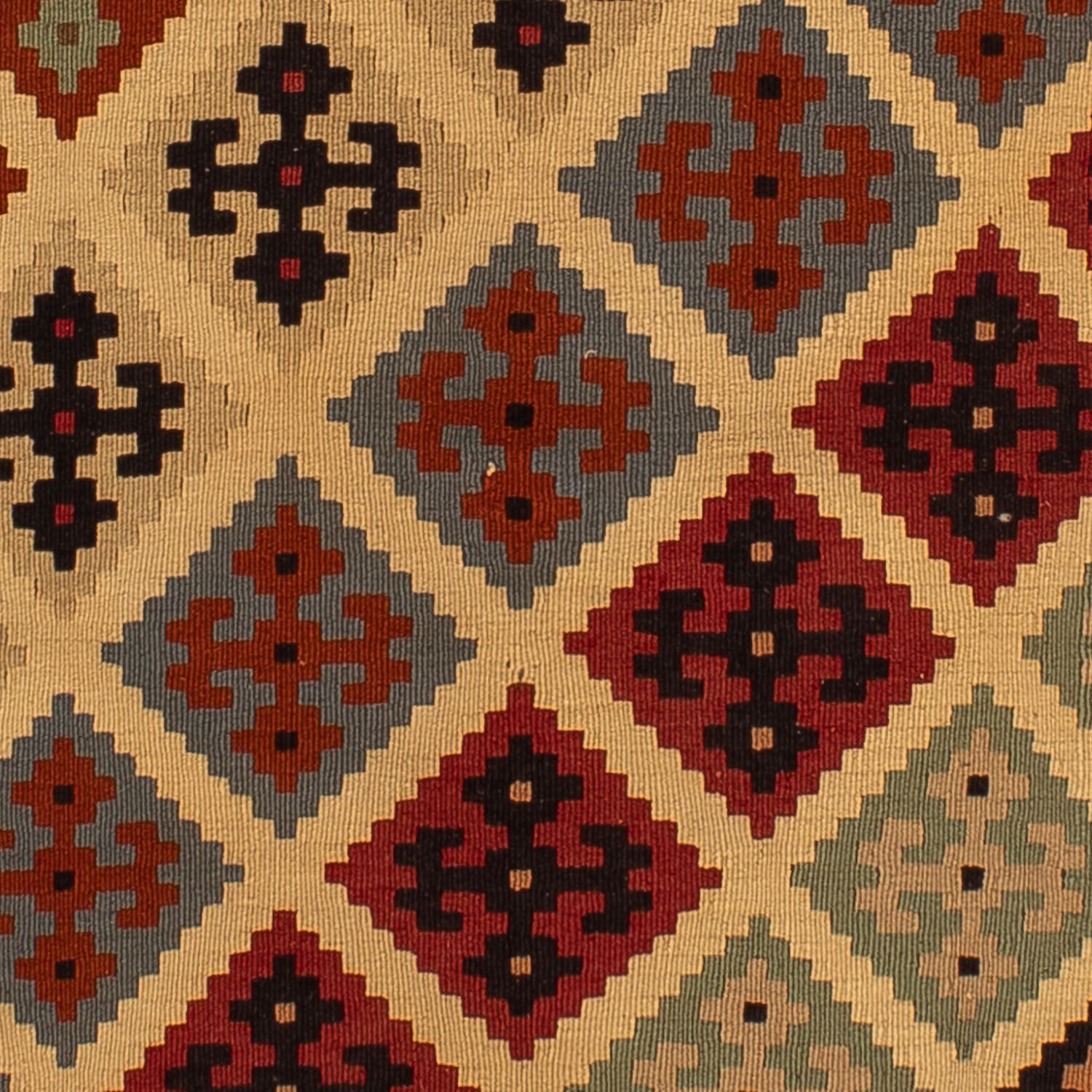 Kelim-tæppe - orientalsk - 188 x 124 cm - brun