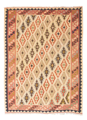 Kelim-tæppe - orientalsk - 190 x 144 cm - beige