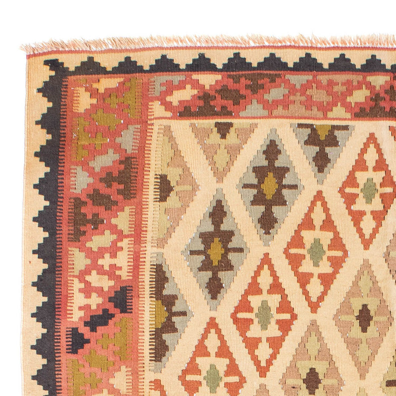 Kelim-tæppe - orientalsk - 190 x 144 cm - beige