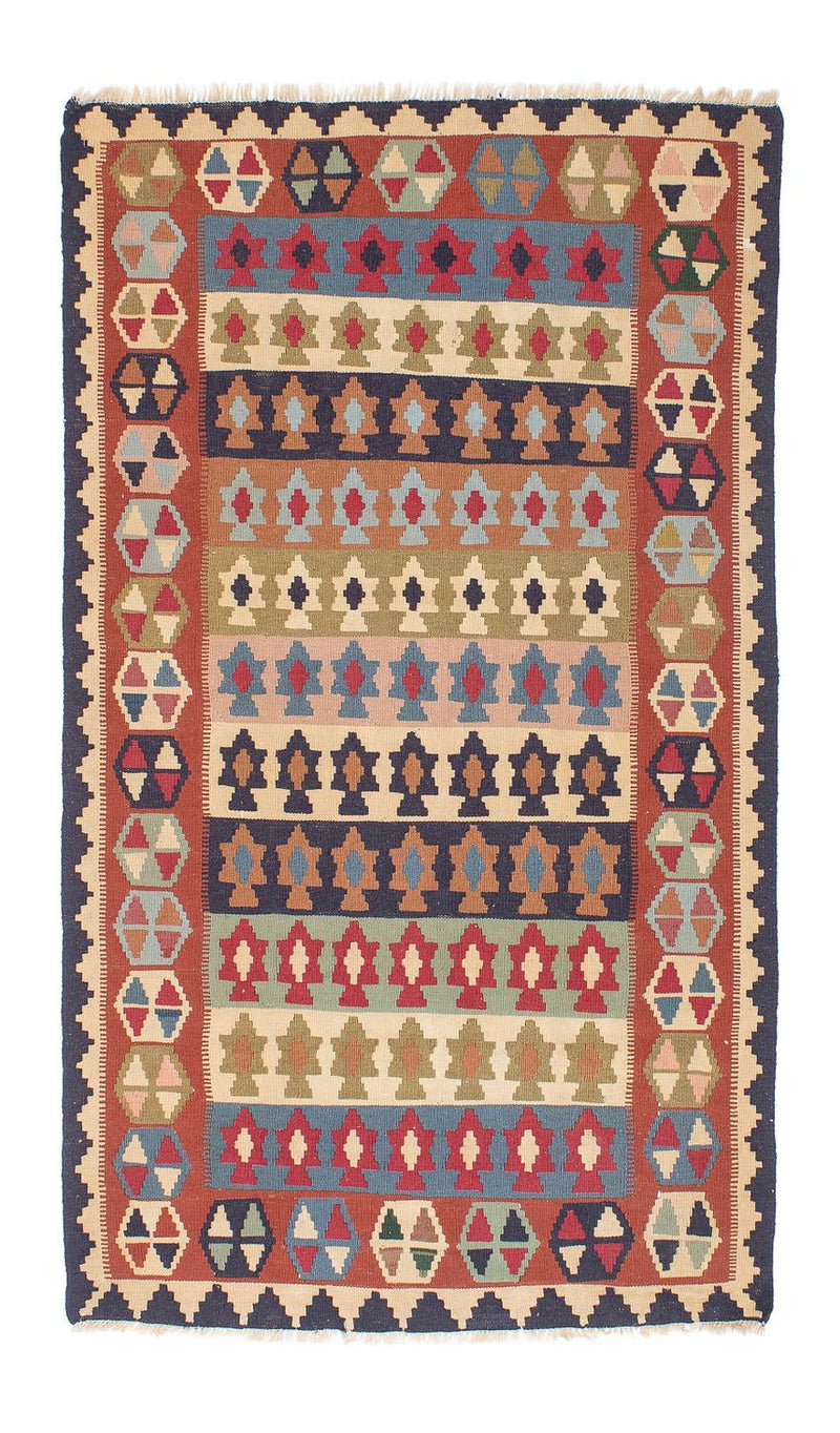 Kelim-tæppe - orientalsk - 194 x 114 cm - flerfarvet