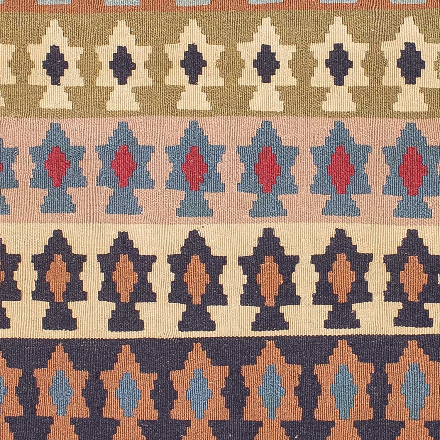 Kelim-tæppe - orientalsk - 194 x 114 cm - flerfarvet