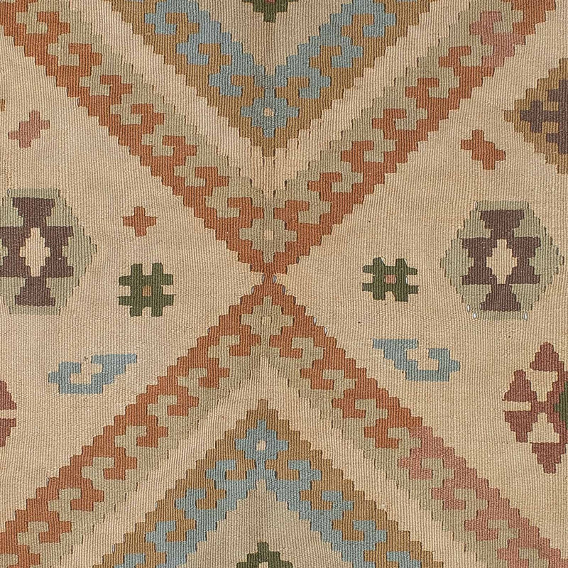 Kelim-tæppe - orientalsk - 187 x 152 cm - lys brun