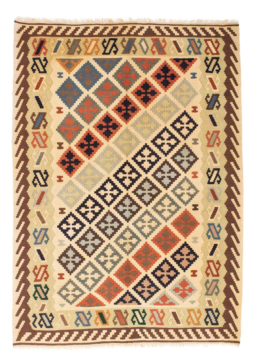 Kelim-tæppe - orientalsk - 200 x 147 cm - beige