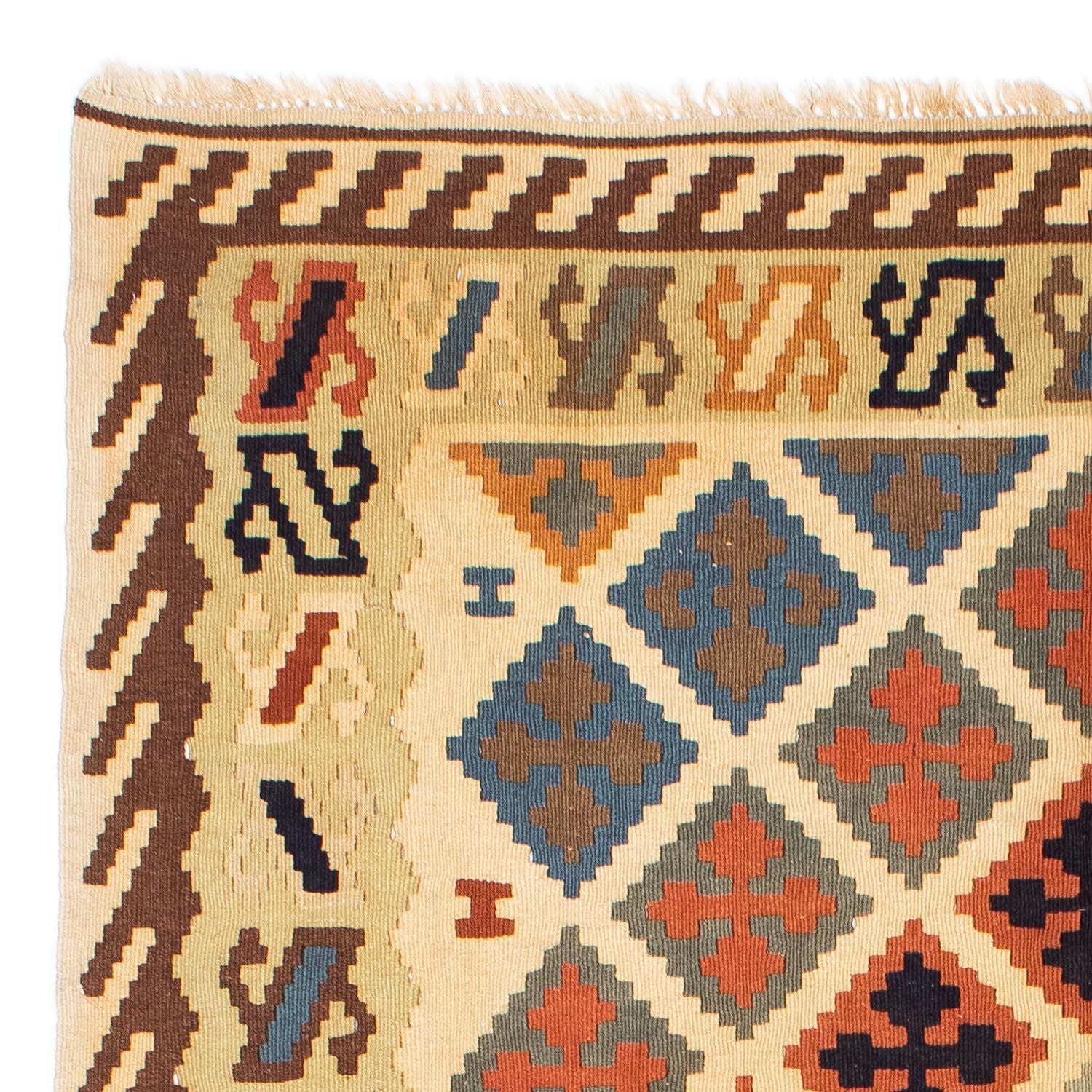 Kelim-tæppe - orientalsk - 200 x 147 cm - beige