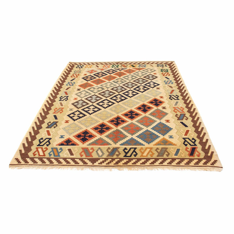 Kelim-tæppe - orientalsk - 200 x 147 cm - beige