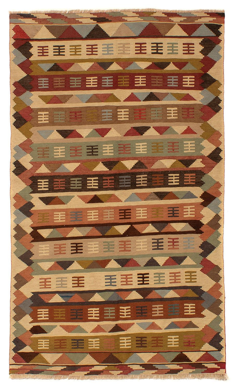 Kelim-tæppe - orientalsk - 191 x 125 cm - brun