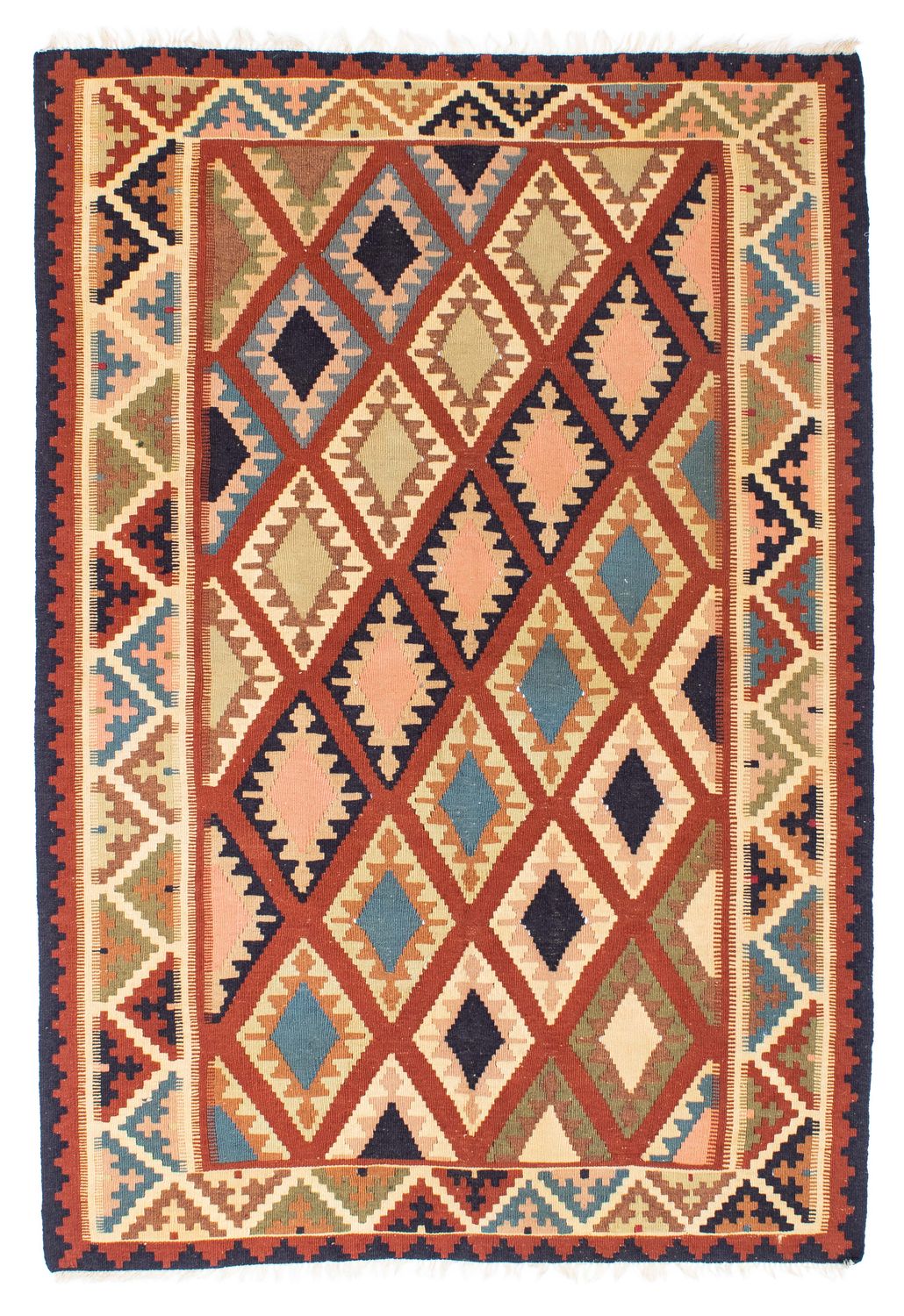 Kelim-tæppe - orientalsk - 182 x 121 cm - flerfarvet