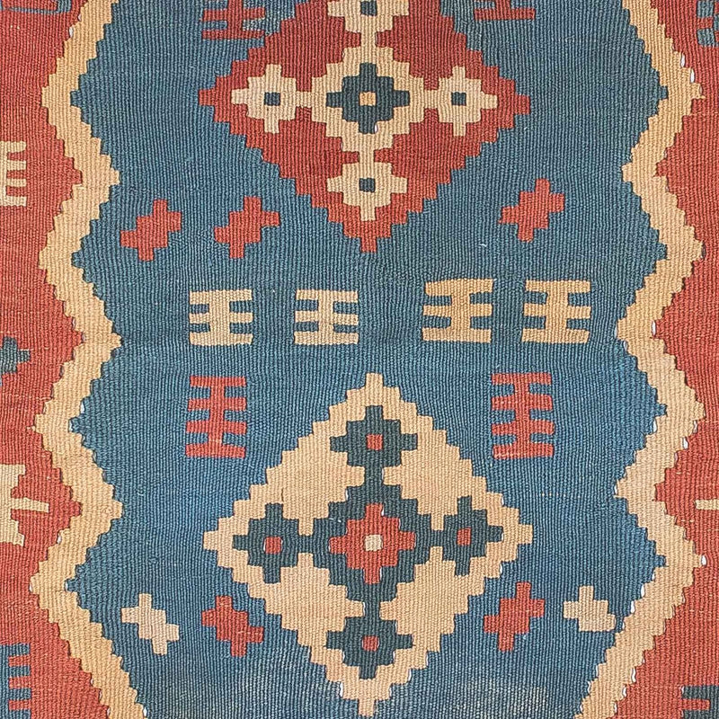 Kelim-tæppe - orientalsk - 167 x 114 cm - blå