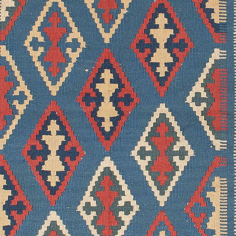 Kelim-tæppe - orientalsk - 168 x 114 cm - blå