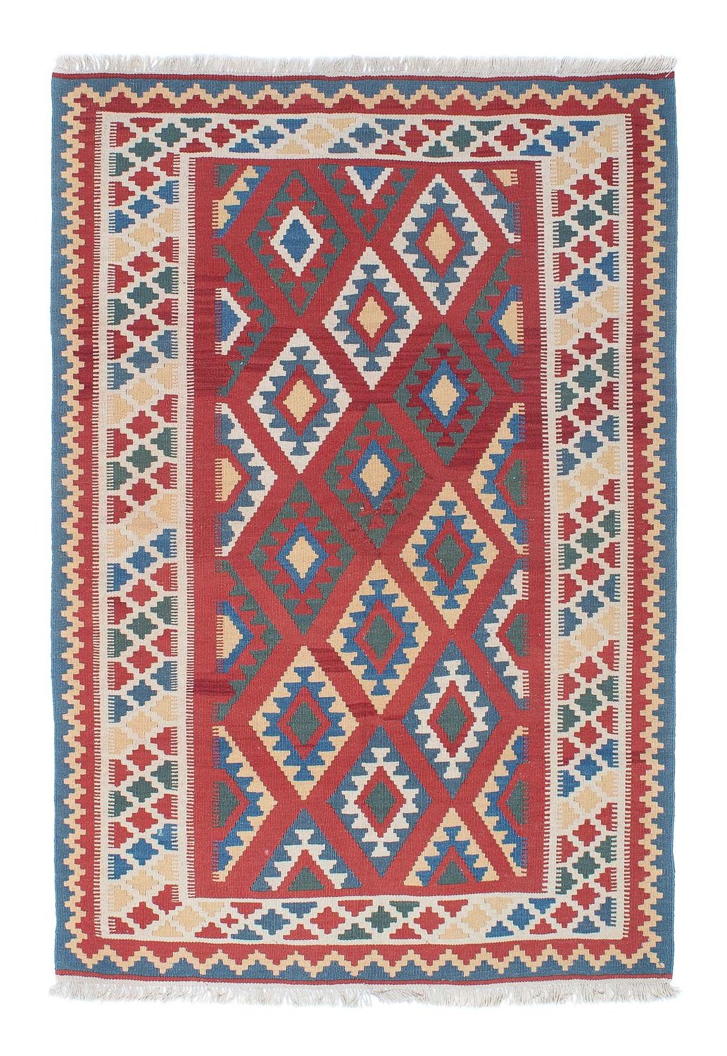 Kelim-tæppe - orientalsk - 186 x 125 cm - mørkerød
