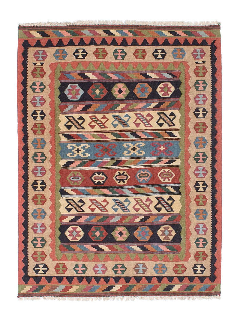 Kelim-tæppe - orientalsk - 144 x 105 cm - flerfarvet