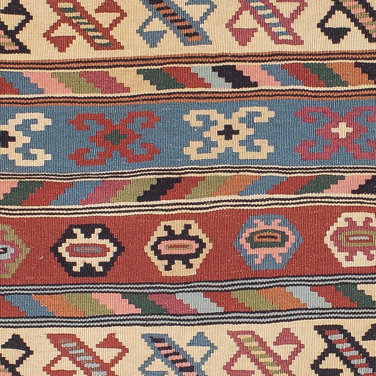 Kelim-tæppe - orientalsk - 144 x 105 cm - flerfarvet