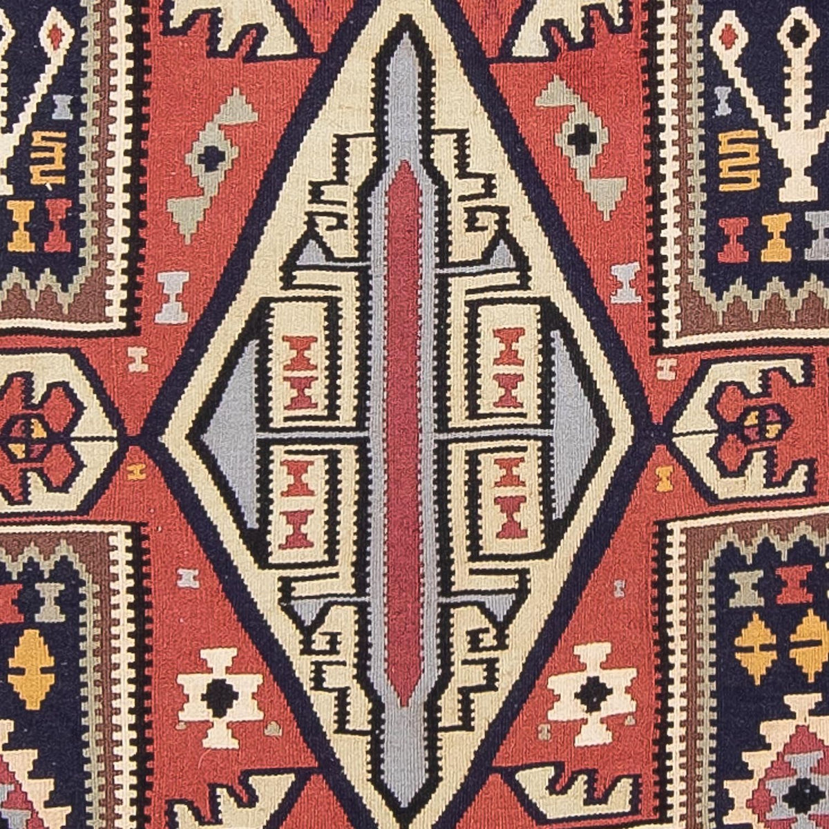 Løber Kelim-tæppe - orientalsk - 382 x 102 cm - flerfarvet