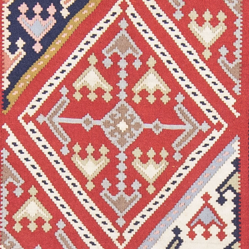 Løber Kelim-tæppe - orientalsk - 384 x 100 cm - flerfarvet