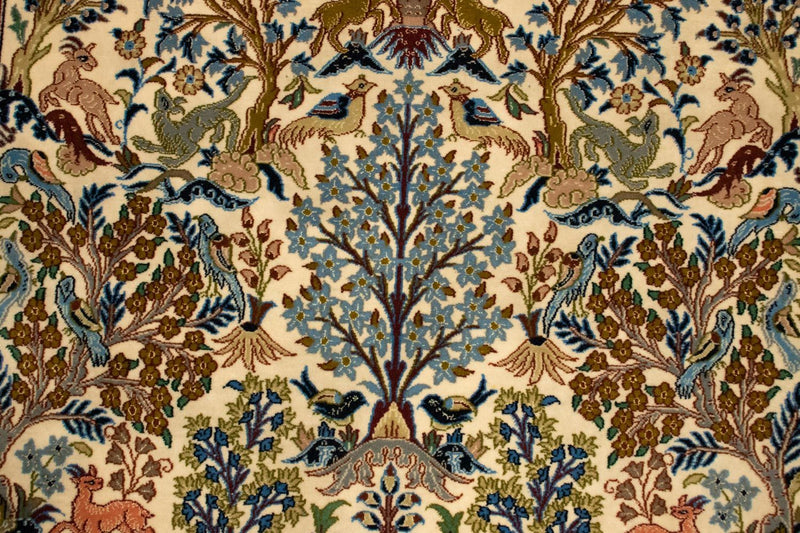 Persisk tæppe - Isfahan - Premium - 170 x 109 cm - beige