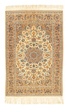 Isfahan Tæppe 110x160cm - Persisk tæppe - Rektangulær / Beige / 110 x 160 cm Rektangulær