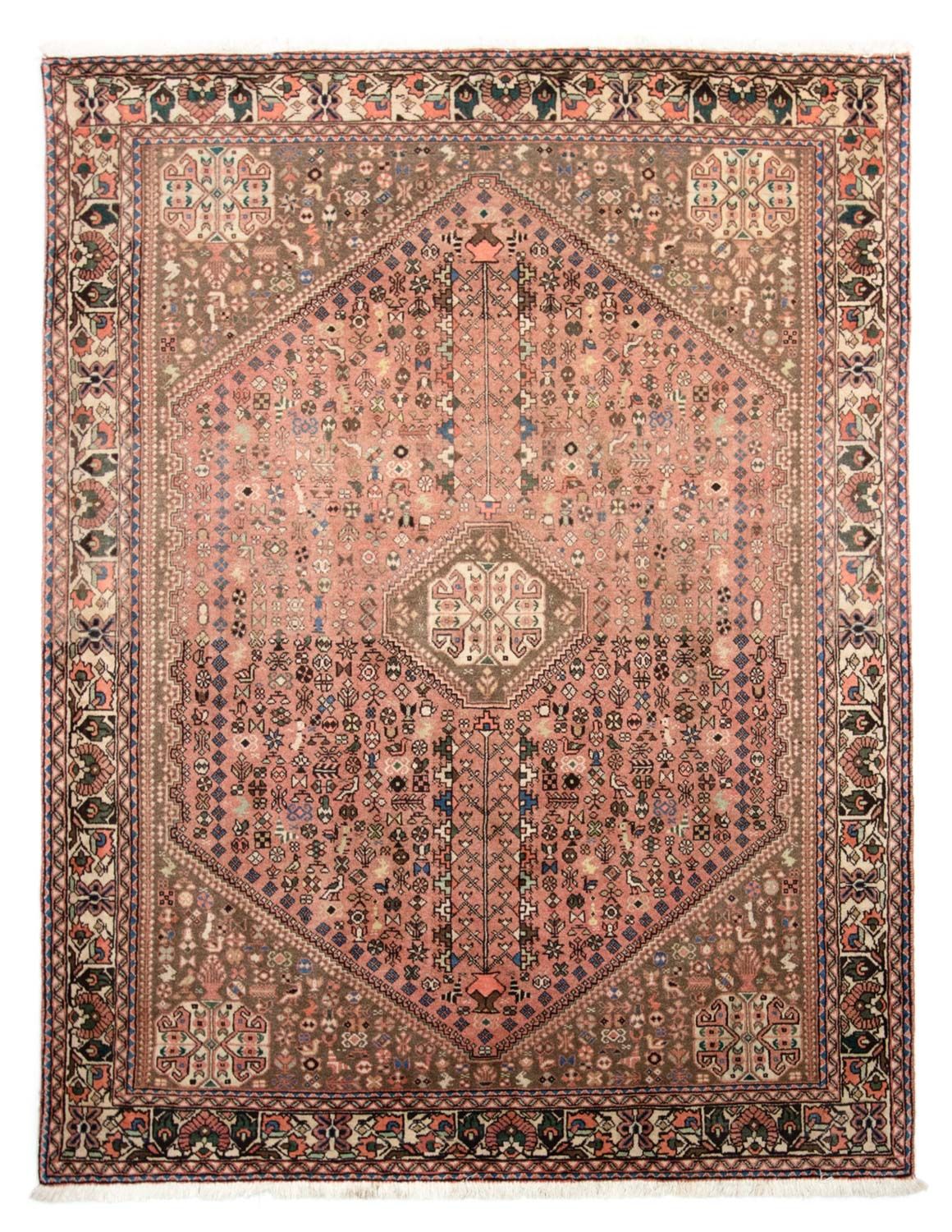 Persisk tæppe - Nomadisk - 195 x 147 cm - lysrød