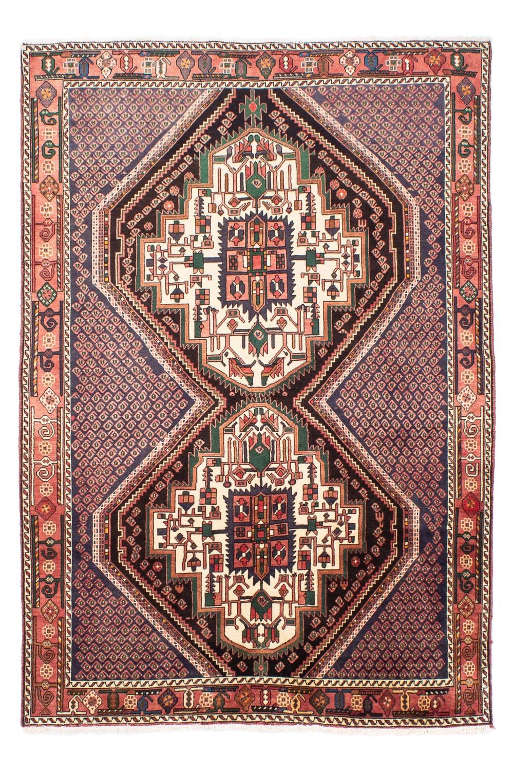 Persisk tæppe - Nomadisk - 199 x 133 cm - lysrød