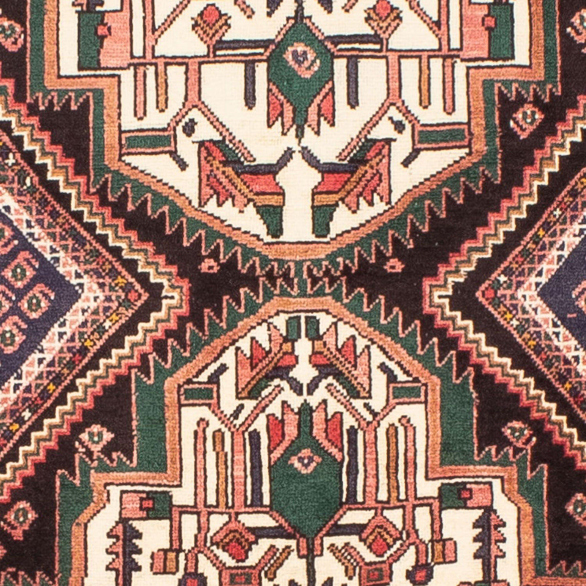 Persisk tæppe - Nomadisk - 199 x 133 cm - lysrød