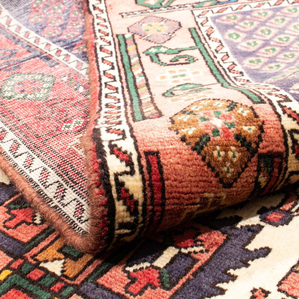 Persisk tæppe - Nomadisk - 199 x 133 cm - lysrød