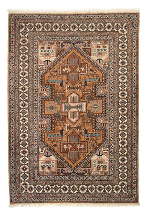Persisk tæppe - Nomadisk - 197 x 144 cm - lys brun